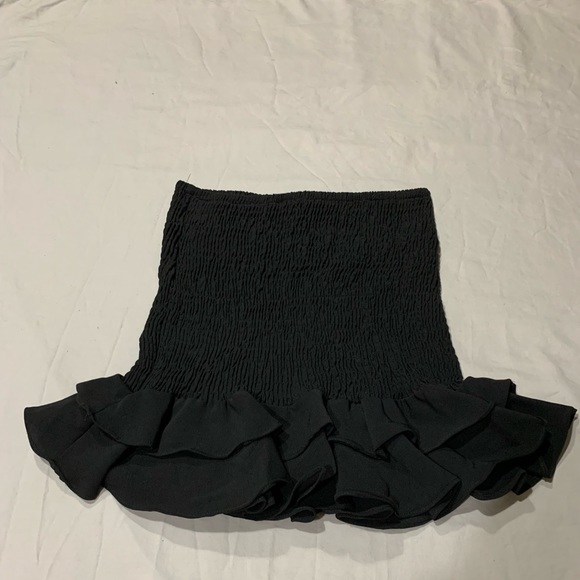 Smocked Skirt with Ruffle Hem - Picture 2 of 5